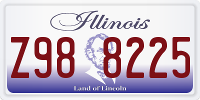 IL license plate Z988225