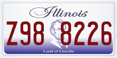 IL license plate Z988226