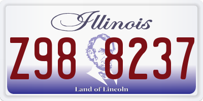 IL license plate Z988237