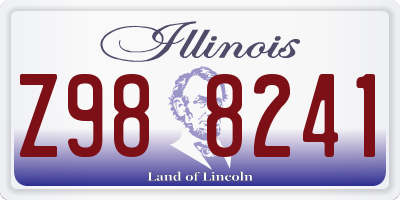 IL license plate Z988241