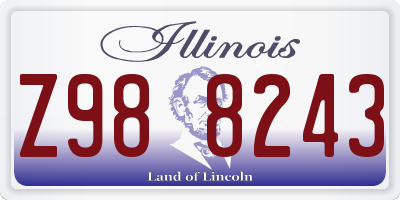 IL license plate Z988243