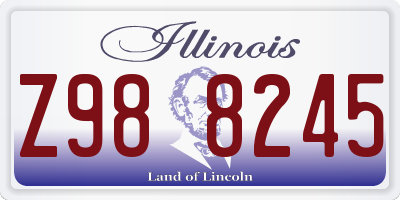 IL license plate Z988245