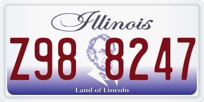 IL license plate Z988247