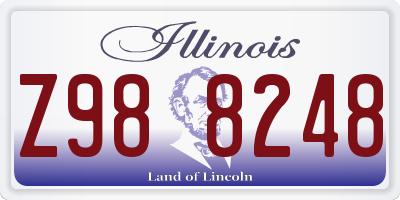 IL license plate Z988248