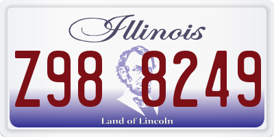 IL license plate Z988249