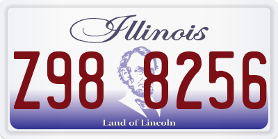 IL license plate Z988256