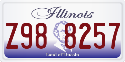 IL license plate Z988257