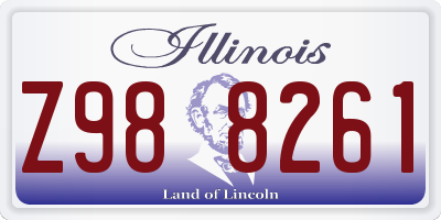 IL license plate Z988261