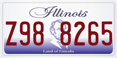 IL license plate Z988265