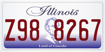 IL license plate Z988267