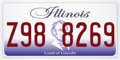 IL license plate Z988269