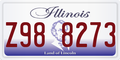 IL license plate Z988273