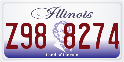 IL license plate Z988274