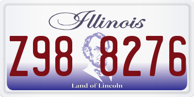 IL license plate Z988276