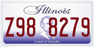 IL license plate Z988279