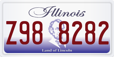 IL license plate Z988282