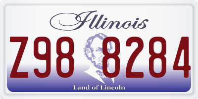 IL license plate Z988284