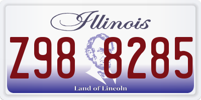 IL license plate Z988285