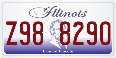 IL license plate Z988290