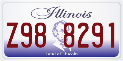 IL license plate Z988291