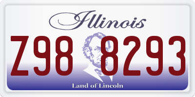 IL license plate Z988293