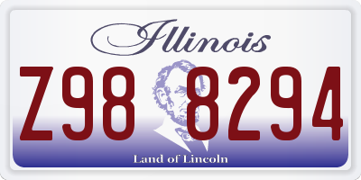 IL license plate Z988294