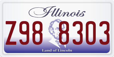 IL license plate Z988303