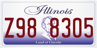 IL license plate Z988305