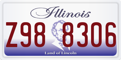 IL license plate Z988306