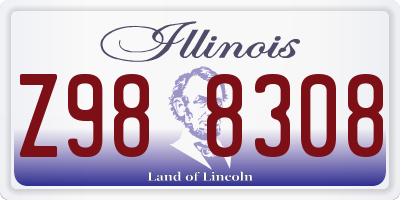 IL license plate Z988308