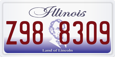 IL license plate Z988309