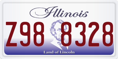 IL license plate Z988328