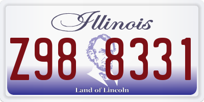 IL license plate Z988331