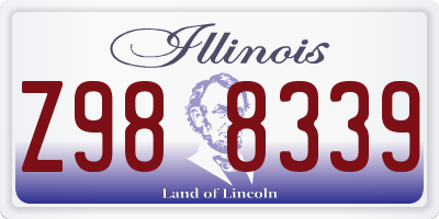 IL license plate Z988339