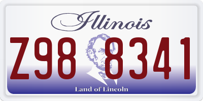 IL license plate Z988341