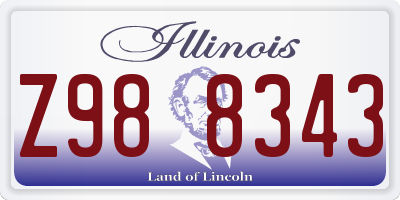 IL license plate Z988343