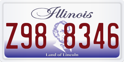 IL license plate Z988346