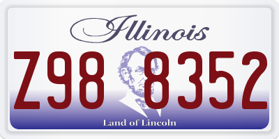 IL license plate Z988352