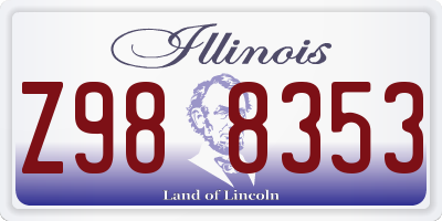 IL license plate Z988353