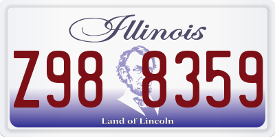 IL license plate Z988359