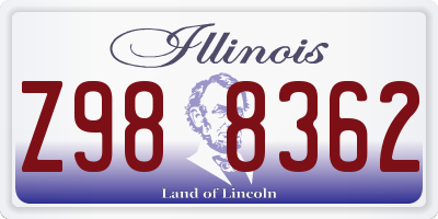 IL license plate Z988362