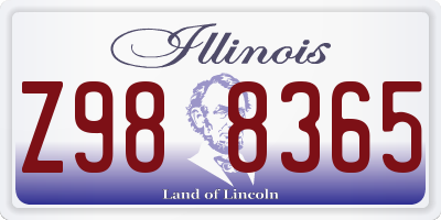 IL license plate Z988365