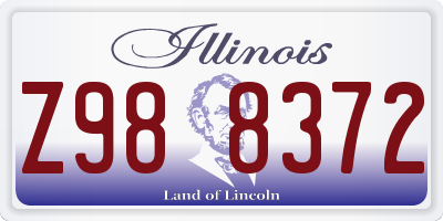 IL license plate Z988372