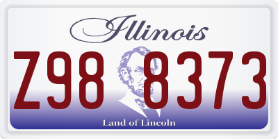 IL license plate Z988373