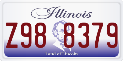 IL license plate Z988379