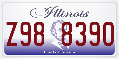 IL license plate Z988390