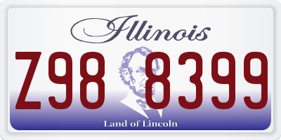 IL license plate Z988399