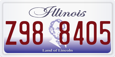 IL license plate Z988405