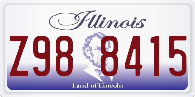 IL license plate Z988415