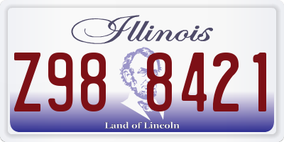 IL license plate Z988421